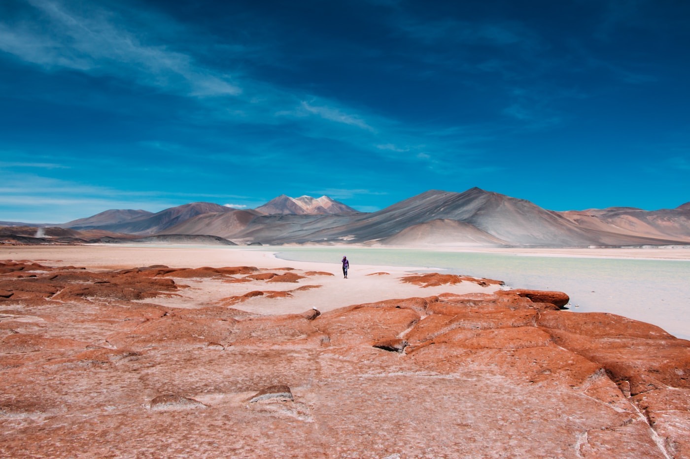 Paisagem do Deserto do Atacama com montanhas