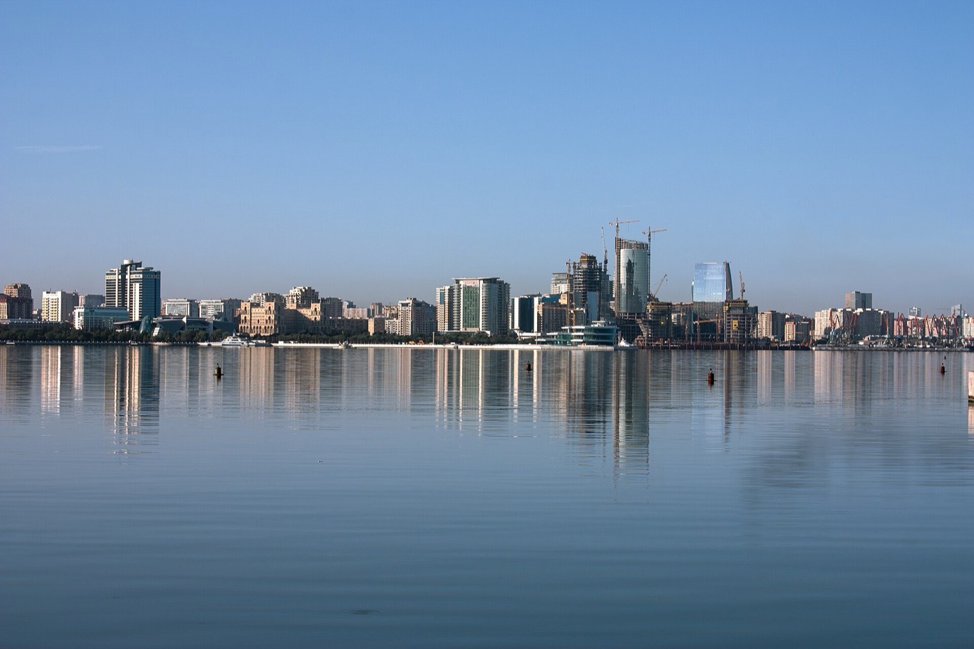 Foto real de referência turística de Baku, Azerbaijão