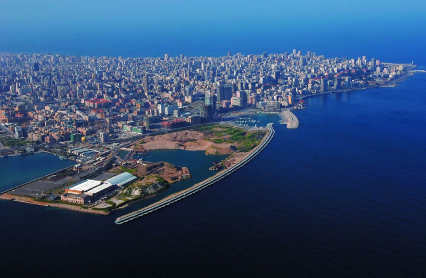 Foto real de referência turística de Beirute, Líbano