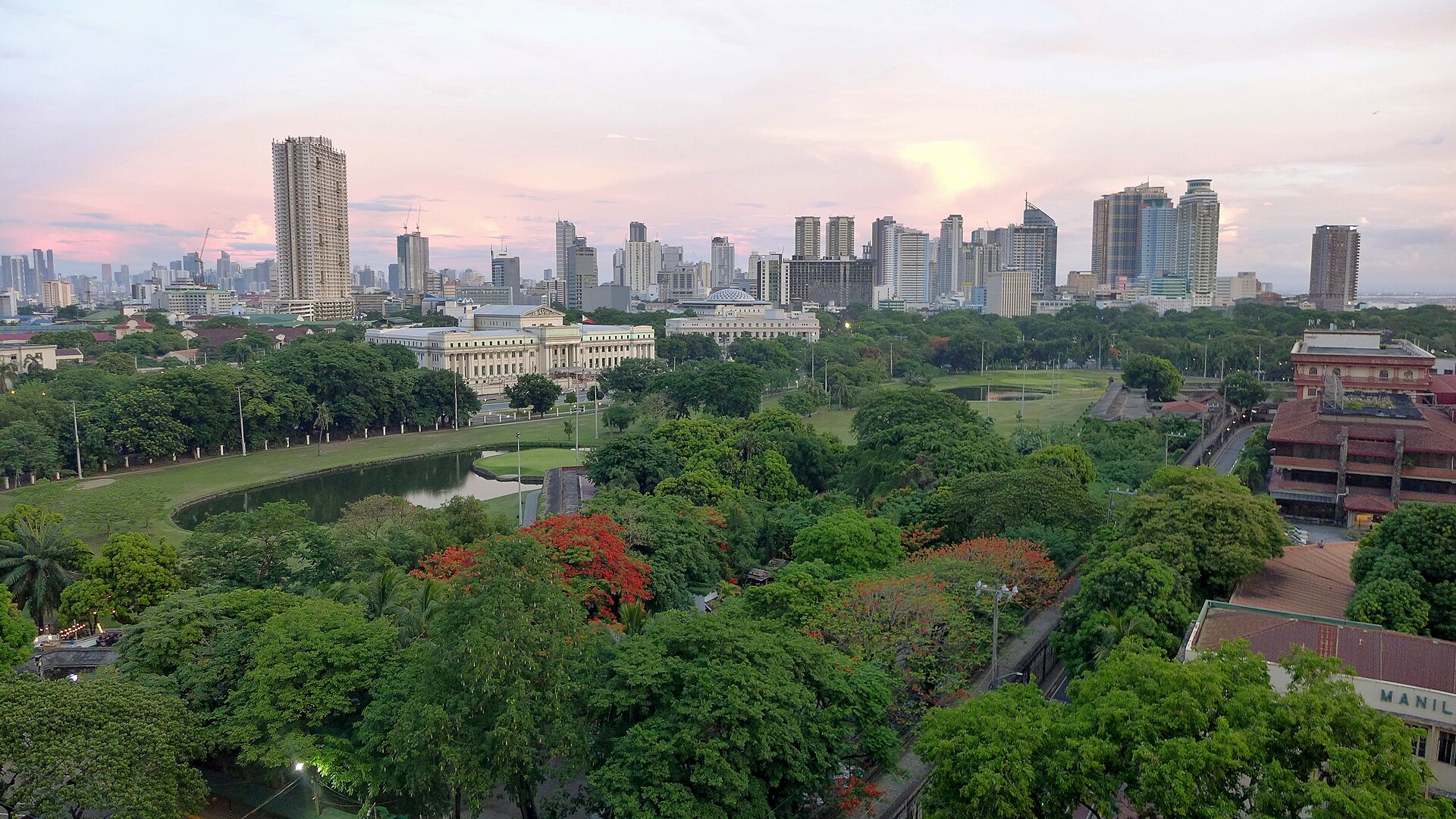 Foto real de referência turística de Manila, Filipinas