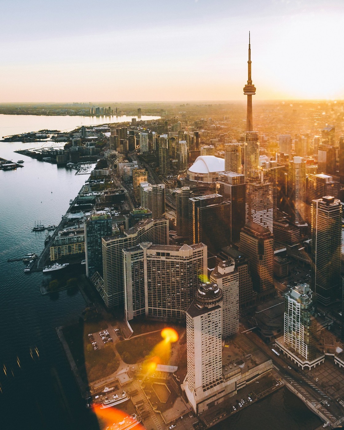 Cidade canadense com arquitetura urbana
