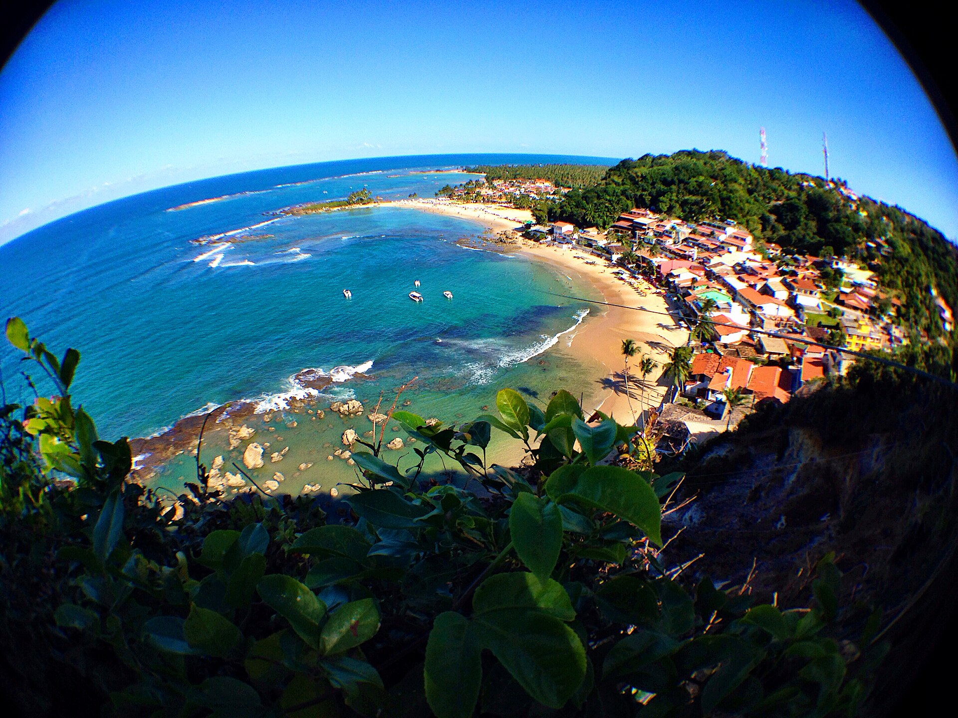 Foto real de referência turística de Morro de São Paulo, Brasil