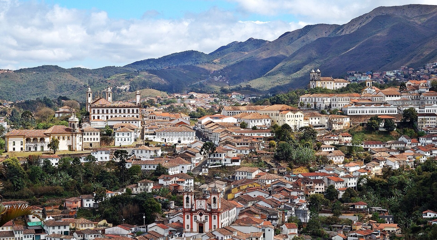 Foto real de referência turística de Ouro Preto, Brasil