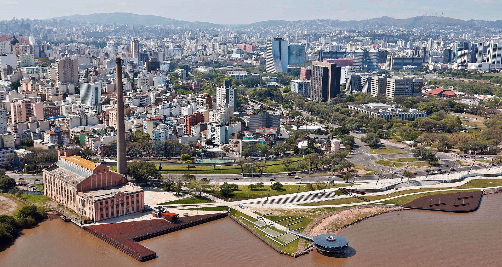 Foto real de referência turística de Porto Alegre, Brasil