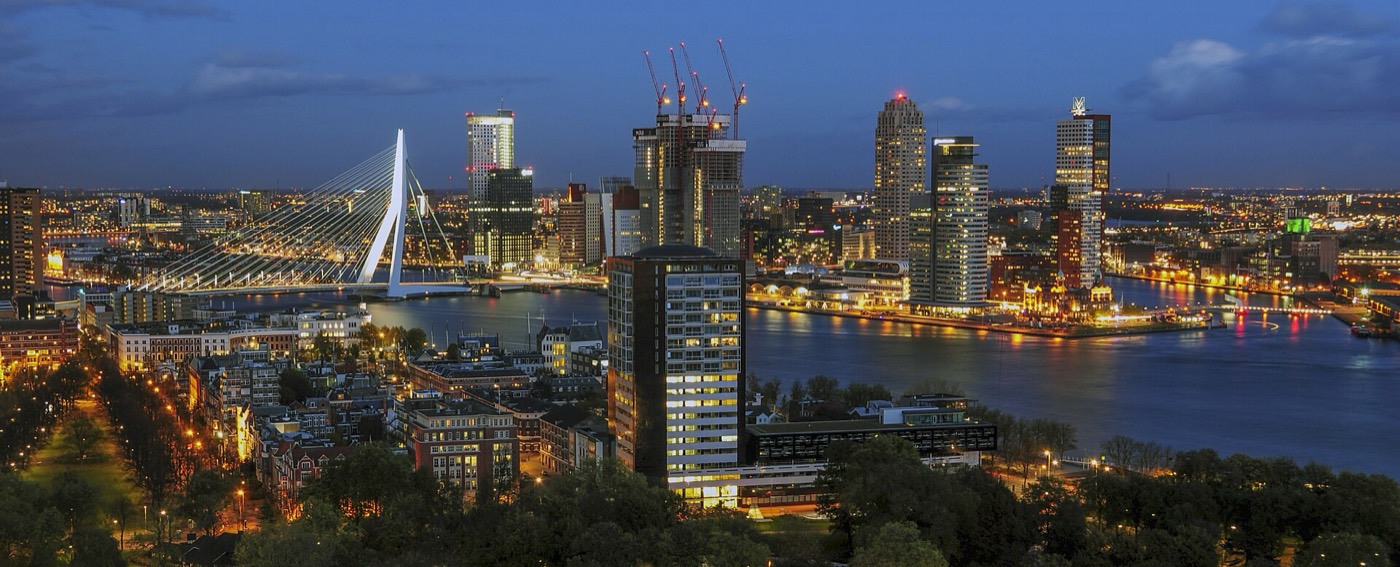 Foto real de referência turística de Rotterdam, Holanda