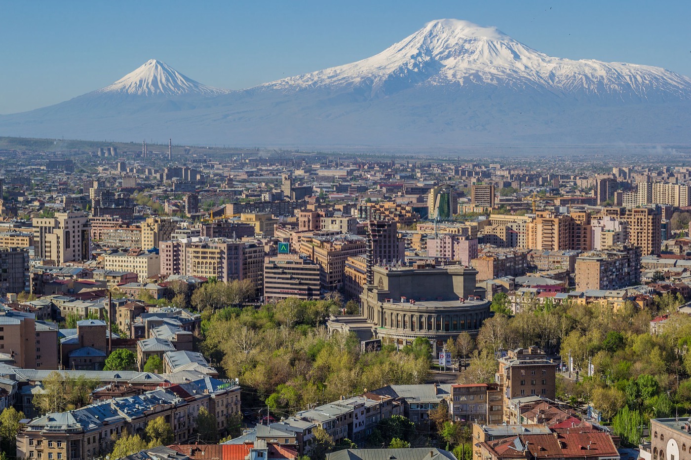 Foto real de referência turística de Yerevan, Armênia